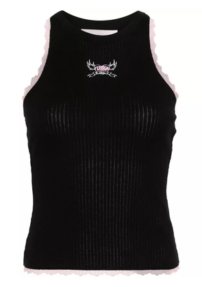 Chiara Ferragni logo-print ribbed tank top - Black