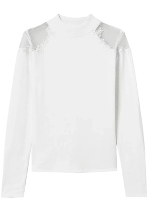 TWINSET high-neck embroidered sweater - White