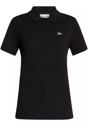 Lacoste logo-appliqué polo shirt - Black