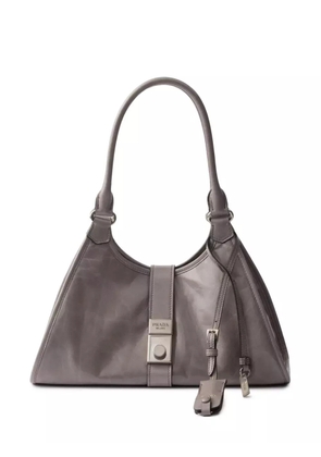 Prada medium leather tote bag - Grey