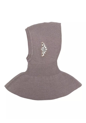 Simone Rocha crystal-embellished pointed balaclava - Neutrals