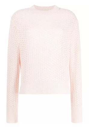 Fabiana Filippi crew-neck pointelle-knit jumper - Pink