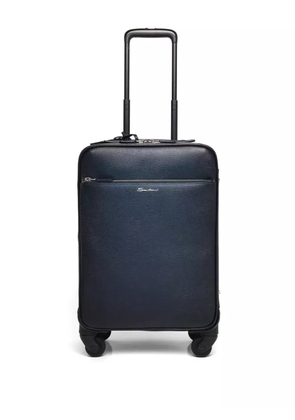 Santoni logo-print cabin suitcase - Blue