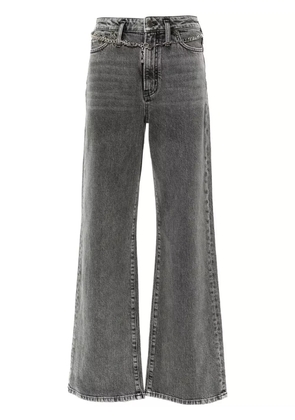 Maje chain-belt wide-leg jeans - Grey