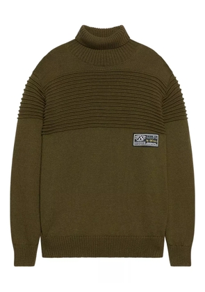 GCDS ribbed roll-neck sweater - Green