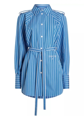 Patou striped mini shirt dress - Blue