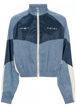 AMIRI cropped chambray track jacket - Blue