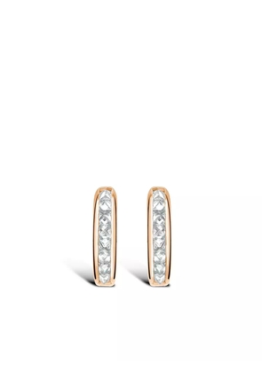 Pragnell 18kt rose gold mini RockChic diamond hoop earrings - Pink