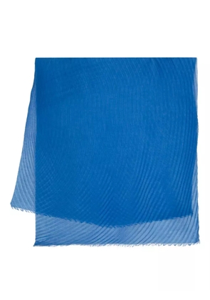 Issey Miyake Feather pleated scarf - Blue