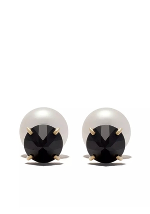 TASAKI 18kt yellow gold Collection Line refined rebellion black spinel earrings