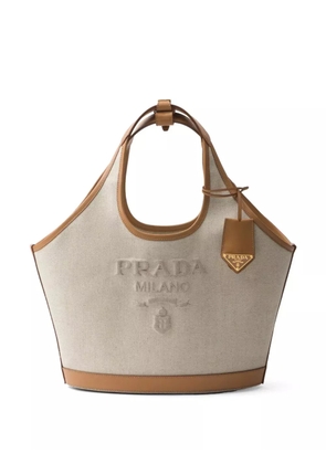 Prada medium logo-print tote bag - Neutrals