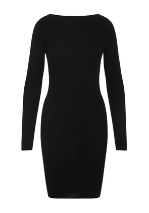 Rick Owens ribbed long-sleeved day dress - Black