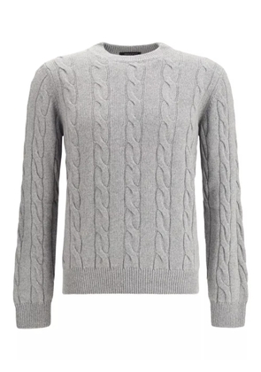 Aragona cable-knit crew-neck sweater - Grey