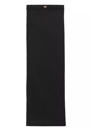Prada ribbed jersey midi skirt - Black