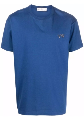 Vivienne Westwood embroidered-logo organic-cotton T-Shirt - Blue