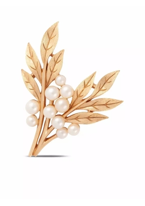 Susan Caplan Vintage 1960s Trifari plant motif brooch - Gold