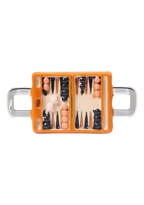 Poubel backgammon-shaped charm - Orange