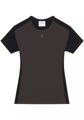 Courrèges Contrast Frame cotton T-shirt - Black
