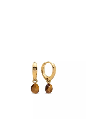 Monica Vinader tiger-eye drop huggie earrings - Gold