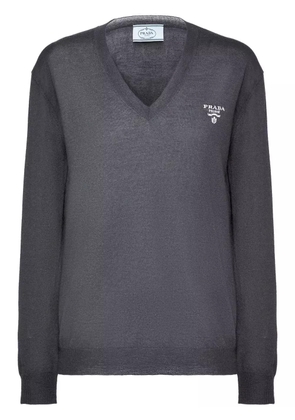 Prada V-neck cashmere jumper - Grey