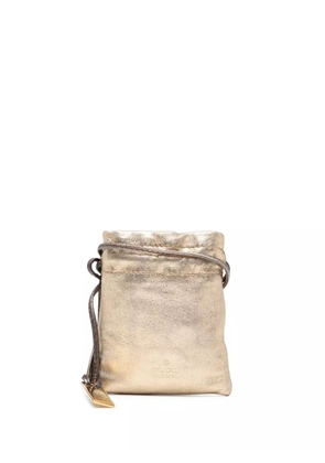 Gucci Pre-Owned 2000-2015 Metallic Leather Drawstring pouch - Gold