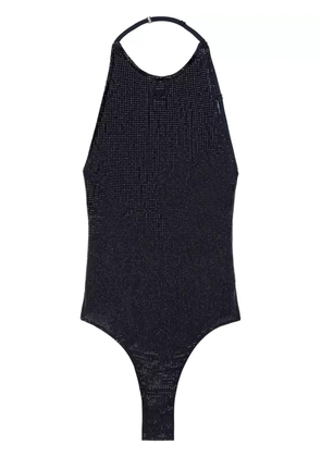 Courrèges crystal-embellished halterneck body - Blue