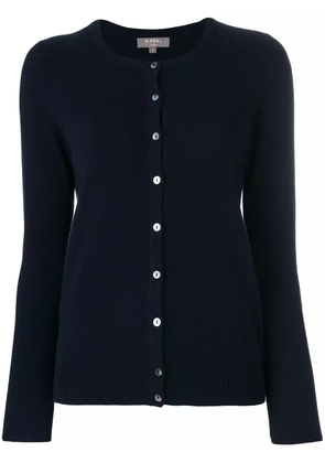 N.Peal cashmere round neck cardigan - Blue