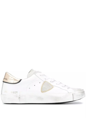 Philippe Model Paris contrasting croc-effect sneakers - White
