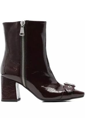 Anna F. buckle-embellished boots - Red