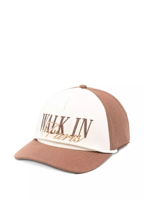WALK IN PARIS logo-embroidered baseball cap - Brown