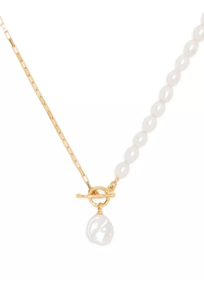 DOWER AND HALL Luna pearl-charm necklace - White