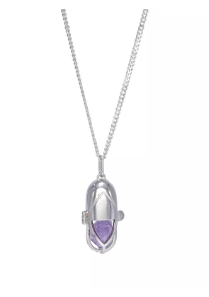Capsule Eleven capsule crystal pendant necklace - Silver