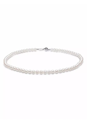 Yoko London 18kt white gold Classic 6mm Freshwater pearl necklace - Silver