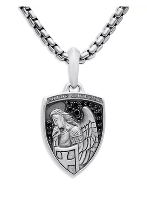 David Yurman sterling silver St. Michael diamond amulet (26mm)
