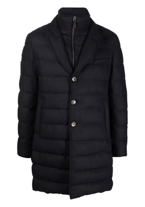 Herno concealed-zip padded coat - Blue