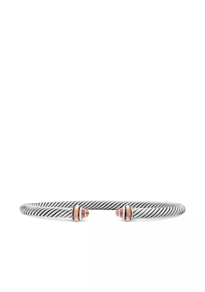 David Yurman 18kt rose gold and sterling silver Classic Cable bracelet (4mm)