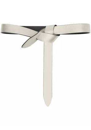 ISABEL MARANT Lecce leather belt - White