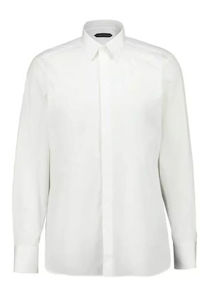 TOM FORD long-sleeved cotton shirt - White