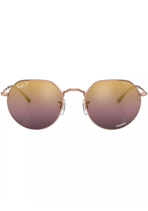 Ray-Ban Jack geometric-frame sunglasses - Gold