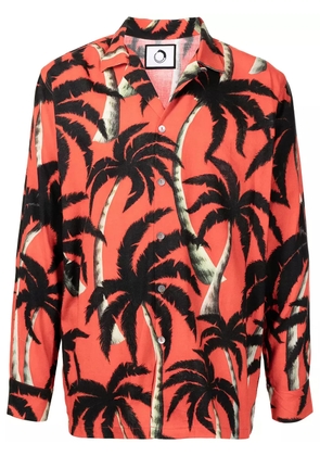 Endless Joy Palm tree-print tencel shirt - Red