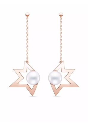 TASAKI 18kt rose gold Collection Line Comet Plus pearl drop earrings - Pink