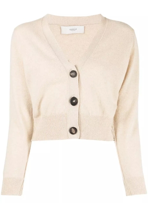 Pringle of Scotland cropped button-up cardigan - Brown