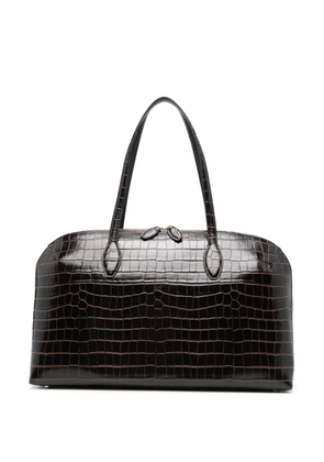 TOTEME crocodile-embossed tote bag - Brown