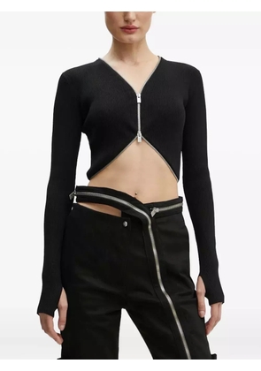 HELIOT EMIL zip-fastening knitted top - Black