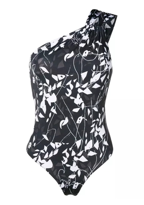 Clube Bossa asymmetric graphic-print swimsuit - Black