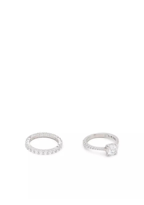 Swarovski Stilla rings (set of two) - Silver