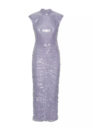ROTATE BIRGER CHRISTENSEN sequin high-neck midi dress - Purple