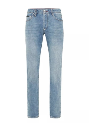 Philipp Plein logo-patch jeans - Blue
