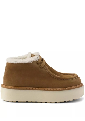 Prada suede chukka boots - Brown