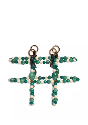 ETRO marble-embellished cage bag - Green